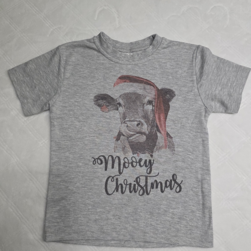 Kids 'Moody Christmas' Graphic Tee - Gray